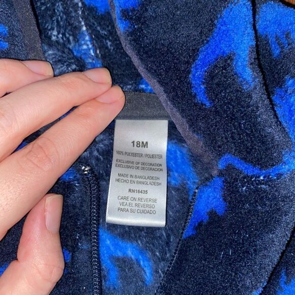 5 For $25 Little Rebels Blue Dinosaur Fleece Vest Baby Size 18M - Picture 3 of 5